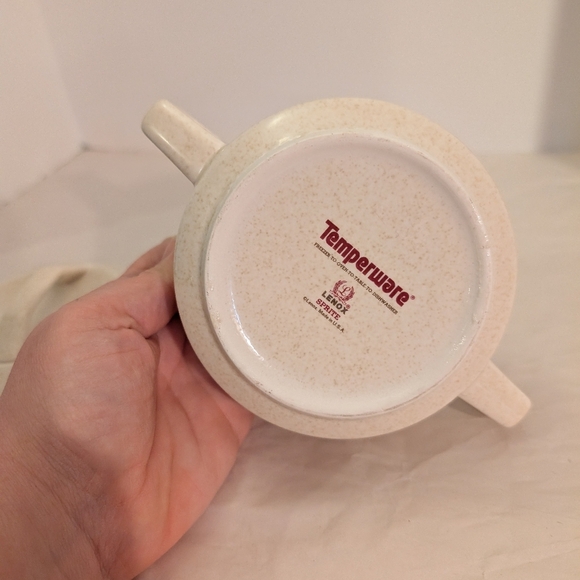 Vintage Temperware by Lenox Sprite Pattern Lidded Sugar Bowl - Picture 8 of 13